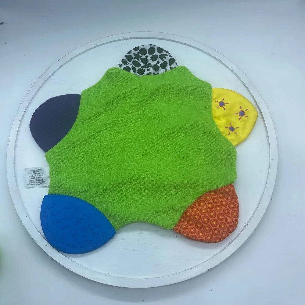 Lamaze Tomy Sammy Starfish Sensory Crinkle Plush Baby Toy Blue Green Teether 12